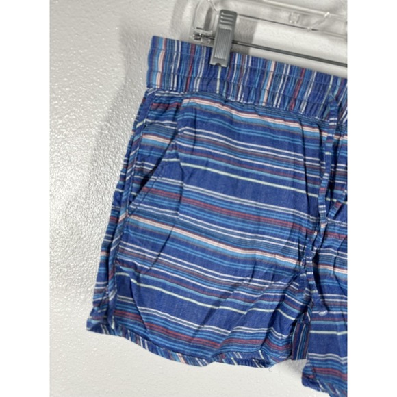 Gap Shorts Womens 8 Blue Striped Pull On Elastic Waist Casual Summer Lounge - Picture 5 of 9